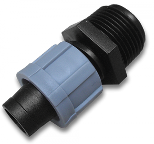 Адаптер для крапельної стрічки із зовнішньою різьбою 3/4" DSTA10-34L фото