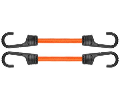 Резиновый эластичный шнур 80 см, 2 шт. с металлическими крючками PVC BUNGEE CORD HOOK BCH2-08080OR-B фото