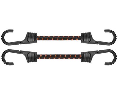 Резиновый эластичный шнур 100 см, 2 шт. с металлическими крючками PVC BUNGEE CORD HOOK BCH2-08100BC-B фото