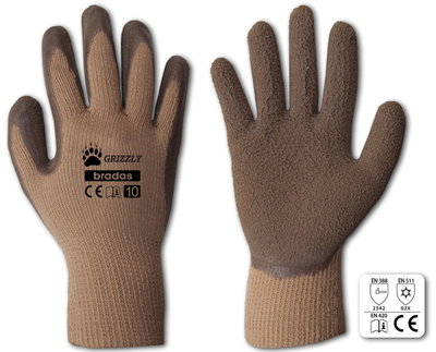 Защитные перчатки GRIZZLY латексные, размер 11 RWG11 фото