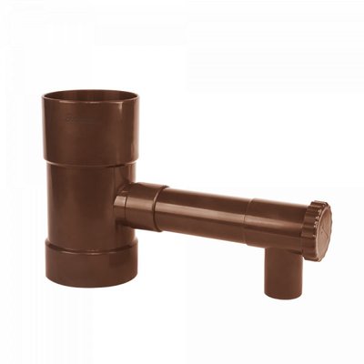 Дощоприймач з клапаном, Ø90мм, коричневий IBCLZ1-090-BR фото