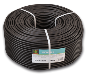 Шланг технічний AIR HOSES 5*2мм, 20 BAR, 12 м - чорний AH05*2BK12 фото