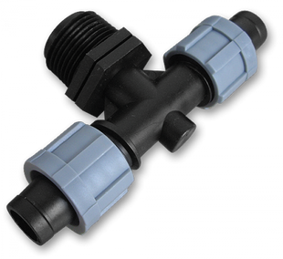 Трійник крапельна стрічка х2 / різьба зовнішня 1/2", DSTA06-12L DSTA06-12L фото