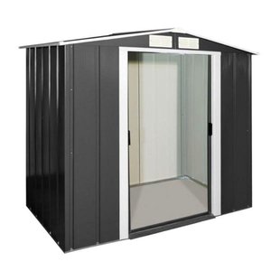 Сарай металлический ECO 202x122x181 см серый с белым 712617431 фото