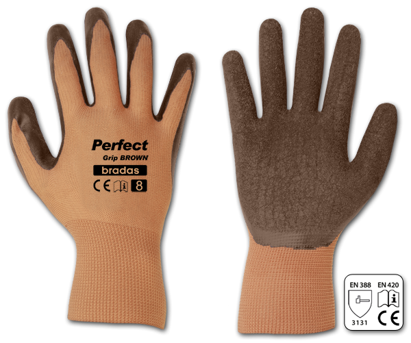 Рукавички захисні PERFECT GRIP BROWN латекс, розмір 10, RWPGBR10 RWPGBR10 фото