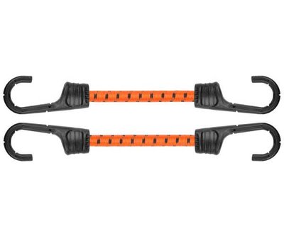 Резиновый эластичный шнур 60 см, 2 шт. с металлическими крючками PVC BUNGEE CORD HOOK BCH2-08060OR-B фото